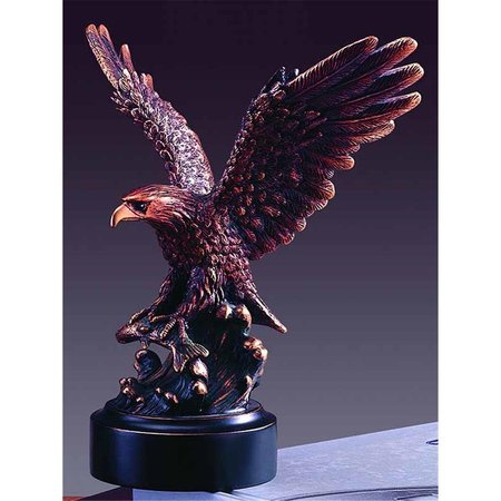 MARIAN IMPORTS Marian Imports F11113 7.5 x 8 in.Treasure of Nature Howling Bronze Eagle Statue 11113